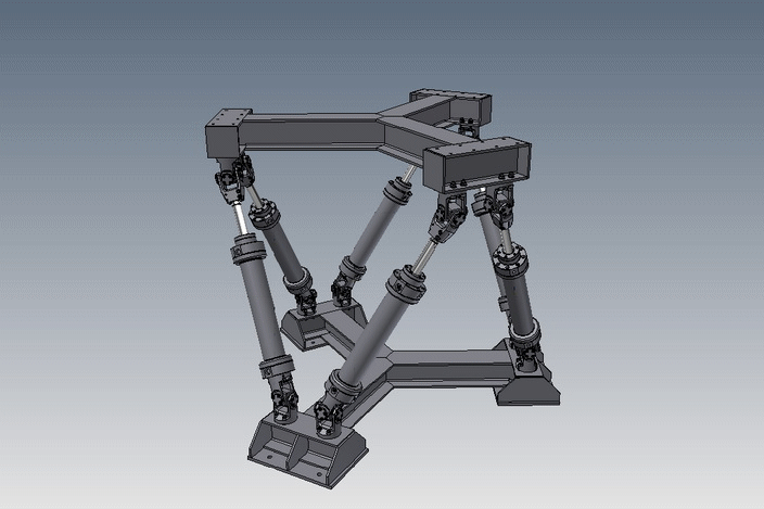 并联机器人octahedral-hexapod-mechanism-parallel-robot INV STP IGS STL